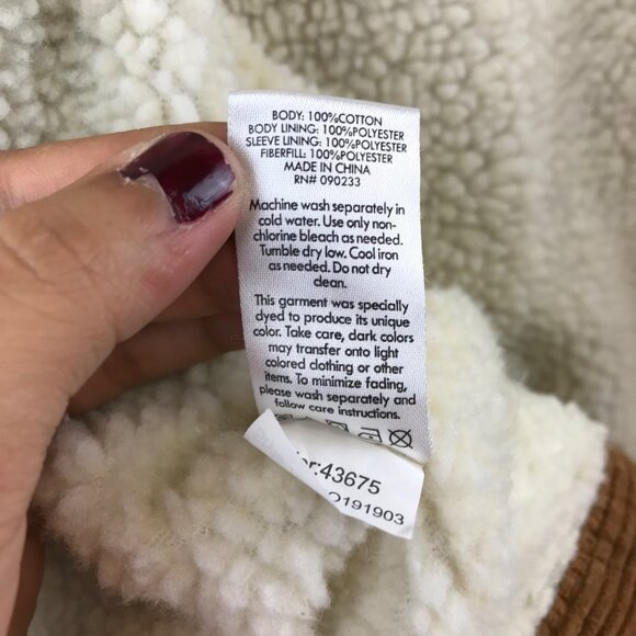 New PacSun Womens Corduroy Sherpa-Lined Jacket XS/S - Picture 12 of 14